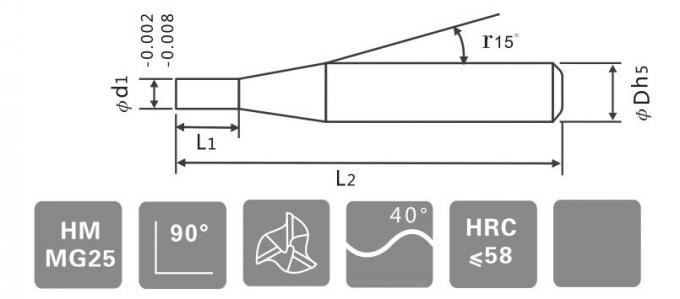 High Precision Polishing 3 Flute Tungsten Carbide Endmills for Aluminum